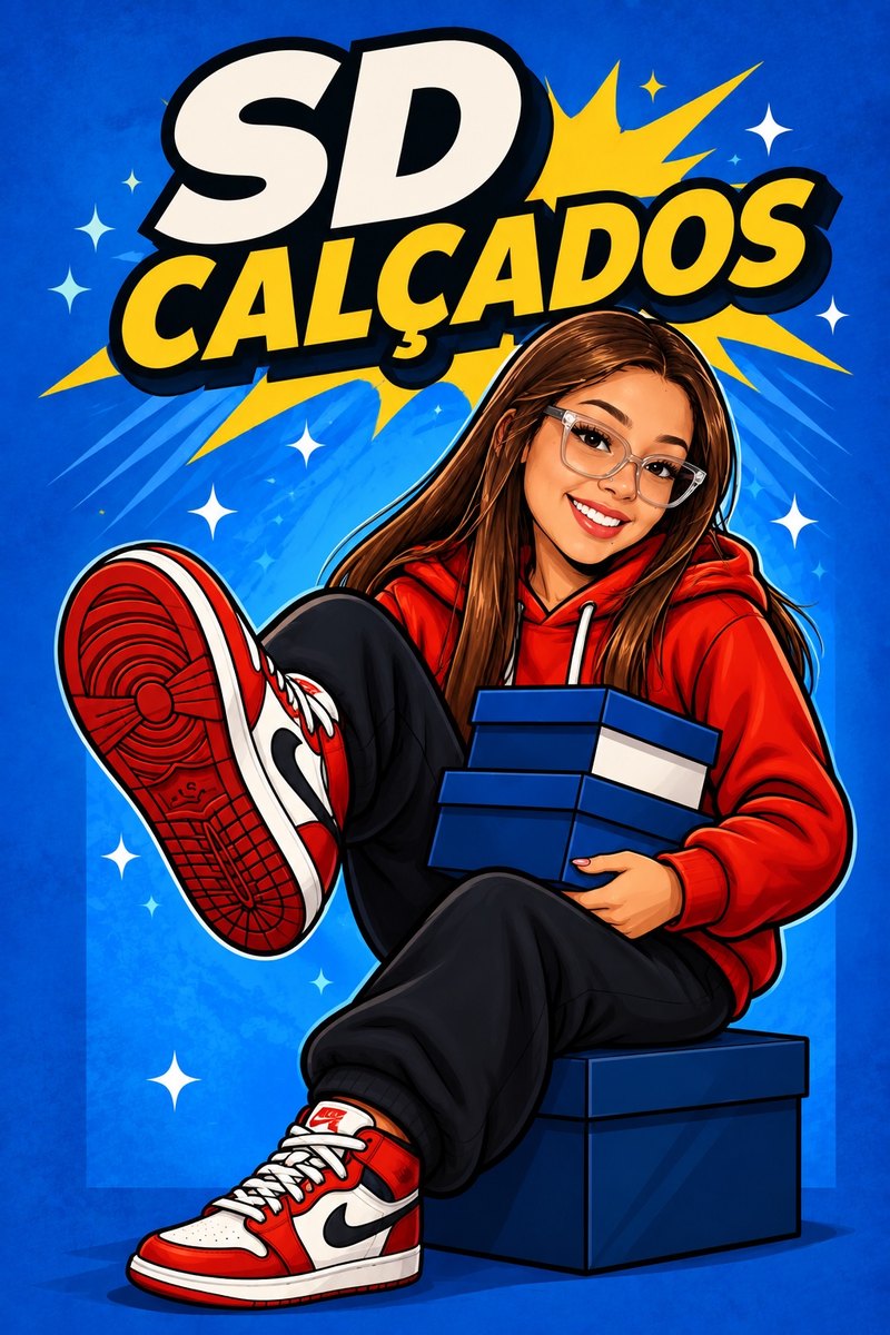 Ilustração da campanha SD Calçados